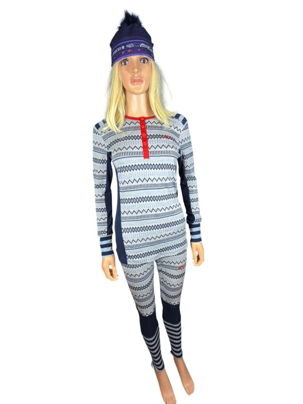 Kari Traa Åkle Blue Thermal Base Layer SET Medium Top/Bottom MSRP$240 - Picture 15 of 17